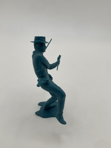Vintage Marx Western Cowboy Plastic Figure – Blue 1960s Toy Soldier - Picture 2 of 5